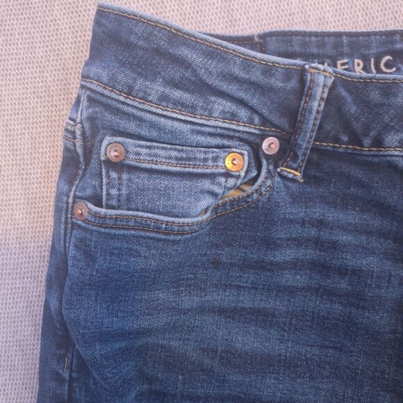 American Eagle Jeans Mens 30x30 Original Boot Cut Dark Wash Casual y2k Workwear - Picture 12 of 16